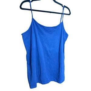 Size 2X Navy Blue Women's Spaghetti Strap Tank Top